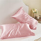 Set of 2 Satin Silk Pillowcase Standard Super Soft Pillowcase with Envelope Closure