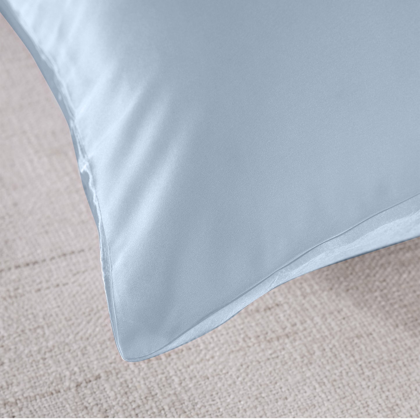 Twin Pack Royal Comfort Mulberry Soft Silk Hypoallergenic Pillowcase - Soft Blue