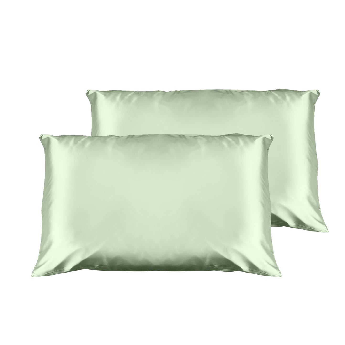 Twin Pack Luxury Satin Pillowcase with Gift Box Luxury - Sage Green
