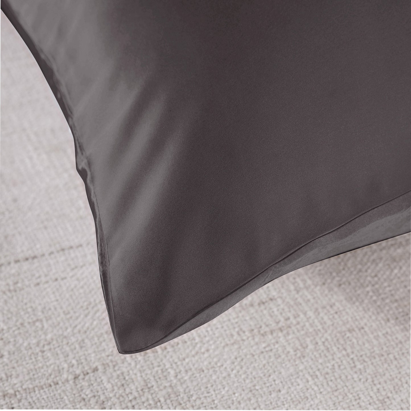 100% Mulberry Silk Pure Silk Pillow Case Hypoallergenic Pillowcase - Charcoal