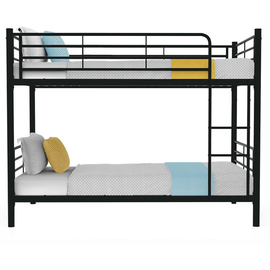 Maia 2-in-1 Metal Bunk Bed Frame with Modular Design - Matte Dark Grey Single