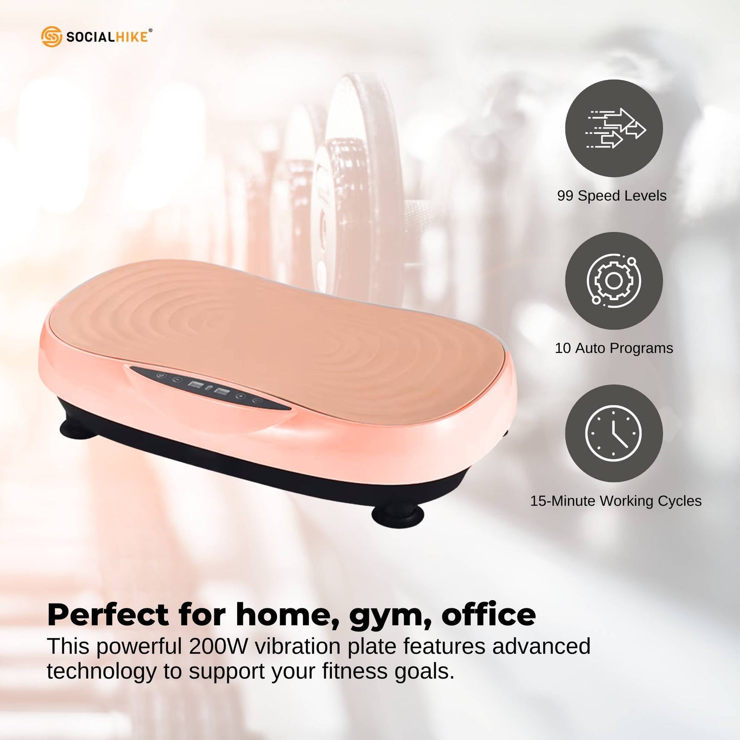 Vibration Plate Machine - Vibrating Exercise Platform - Pink