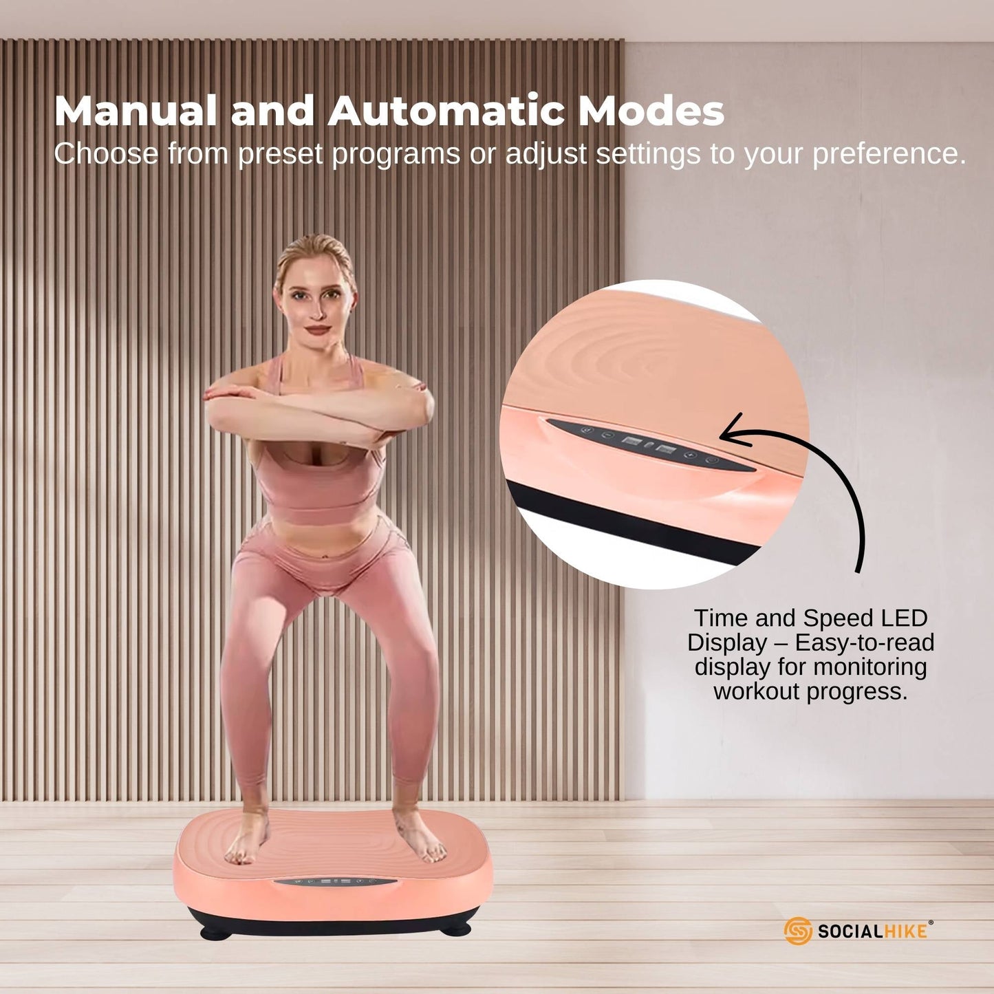 Vibration Plate Machine - Vibrating Exercise Platform - Pink
