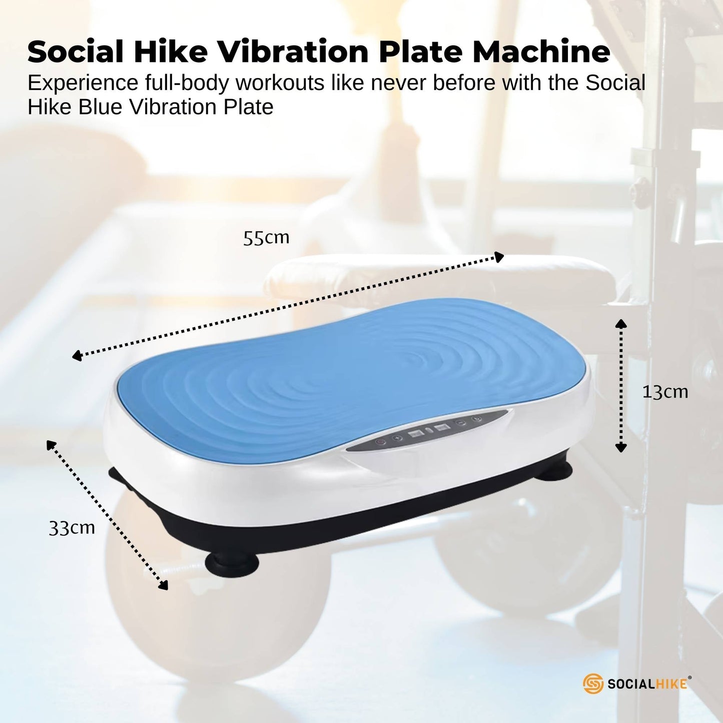 Vibration Plate Machine Full Body Vibrating Exercise Platform - Blue