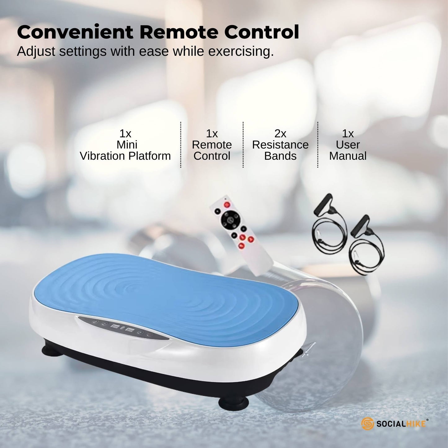 Vibration Plate Machine Full Body Vibrating Exercise Platform - Blue