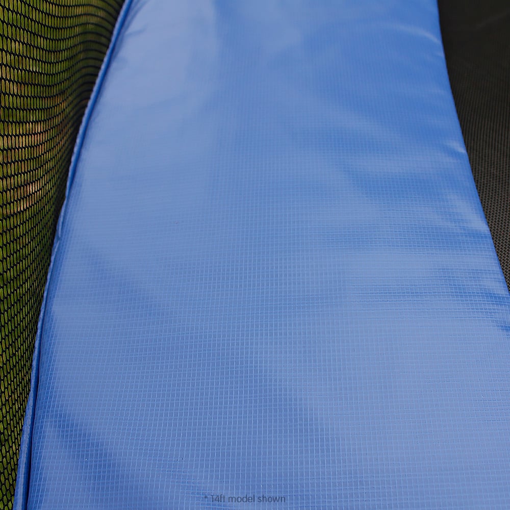 Kahuna Trampoline for Kids 14FT Outdoor Children with Safety Enclosure Pad Mat Ladder Basketball Hoop Set - Blue