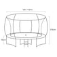 Kahuna Trampoline for Kids 16FT Outdoor Children with Safety Enclosure Pad Mat Ladder Basketball Hoop Set - Green