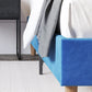 Maya Velvet Bed Frame - Blue Single