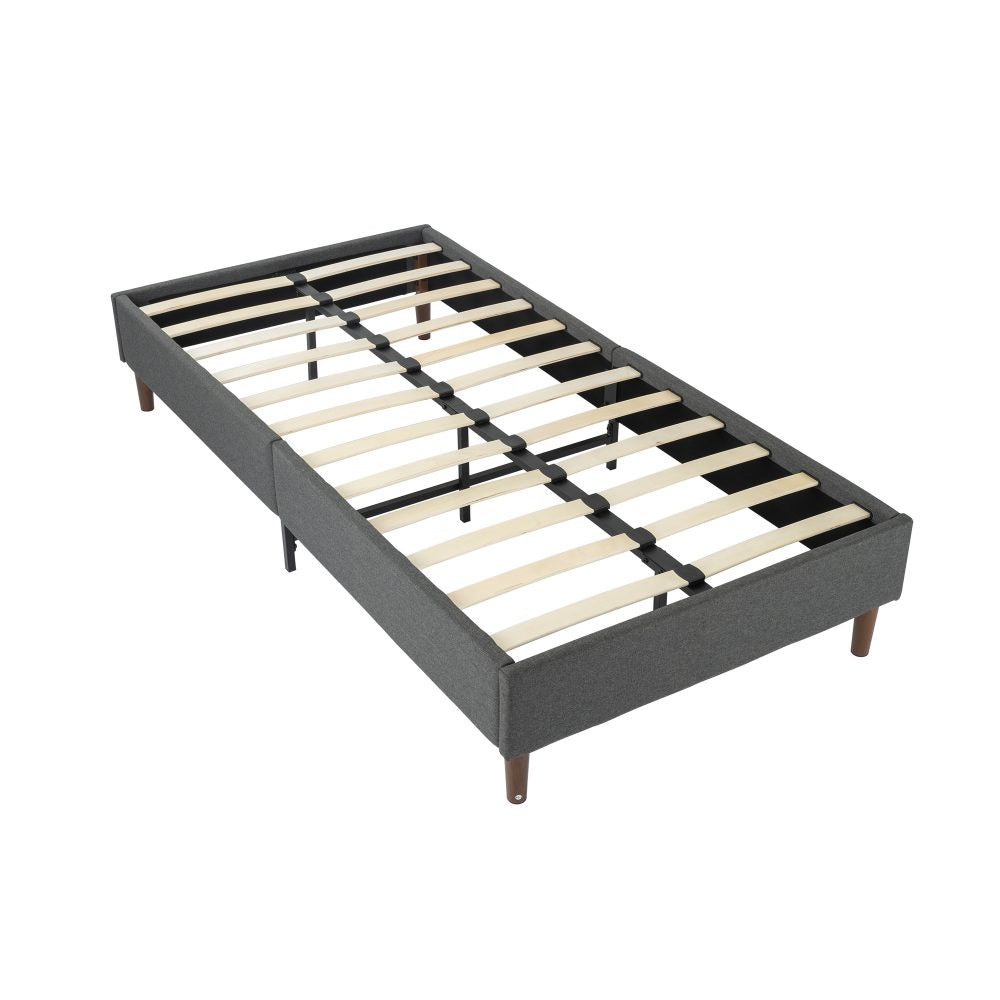 Maya Bed Frame Mattress Foundation - Dark Grey Double