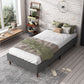 Maya Bed Frame Mattress Foundation - Dark Grey Double