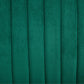 Tatum Set of 2 Velvet Dining Chairs Art Deco Design with Gold Metal Legs - Green
