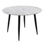 5-Piece Ermes Blue Dining Table & Chair Set Velvet Bistro