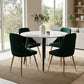 5-Piece Ermes Green Dining Table & Chair Set Velvet Bistro