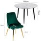 5-Piece Ermes Green Dining Table & Chair Set Velvet Bistro