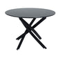 5-Piece Lello Blue Dining Table & Chair Set Marble Velvet
