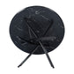 5-Piece Lello Blue Dining Table & Chair Set Marble Velvet