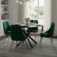 5-Piece Lello Gren Dining Table & Chair Set Marble Velvet