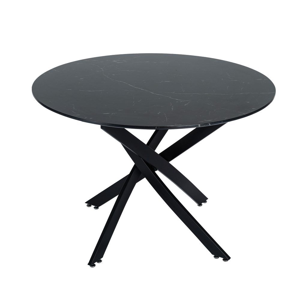 5-Piece Lello Gren Dining Table & Chair Set Marble Velvet