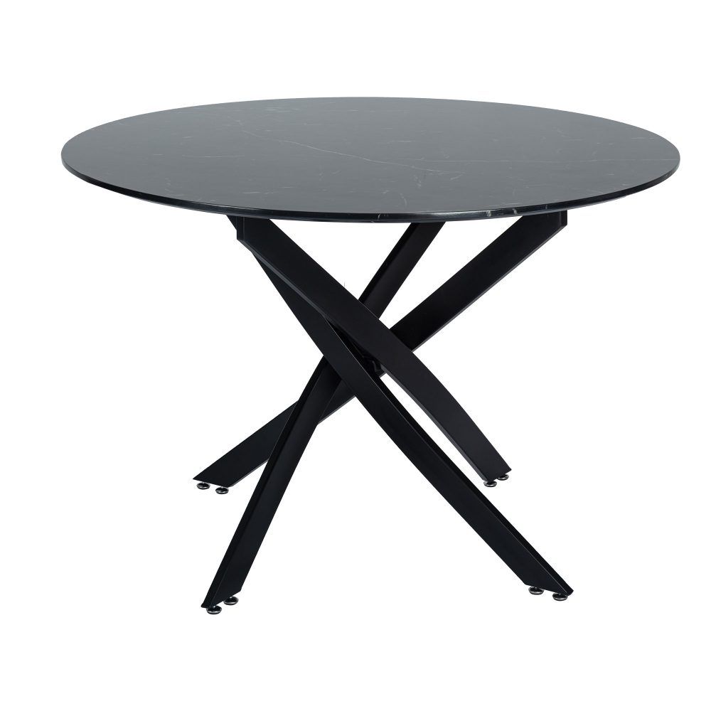 5-Piece Lello Gren Dining Table & Chair Set Marble Velvet