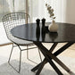 Brady Round Marble - Effect Table - Black