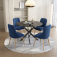Brady Round Marble - Effect Table - Black