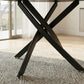 Brady Round Marble - Effect Table - Black