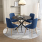 Brady Round Marble - Effect Table - Black