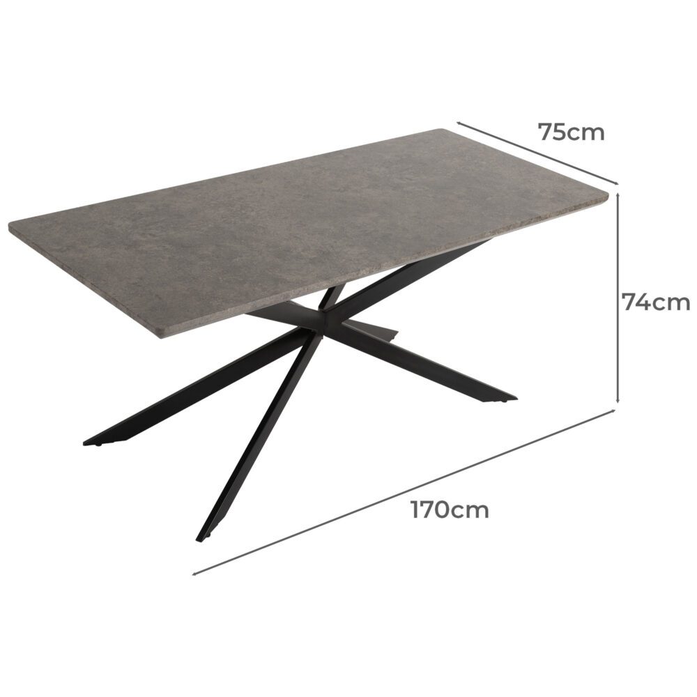 Carter Rectangular Dining Table Mdf Marbling