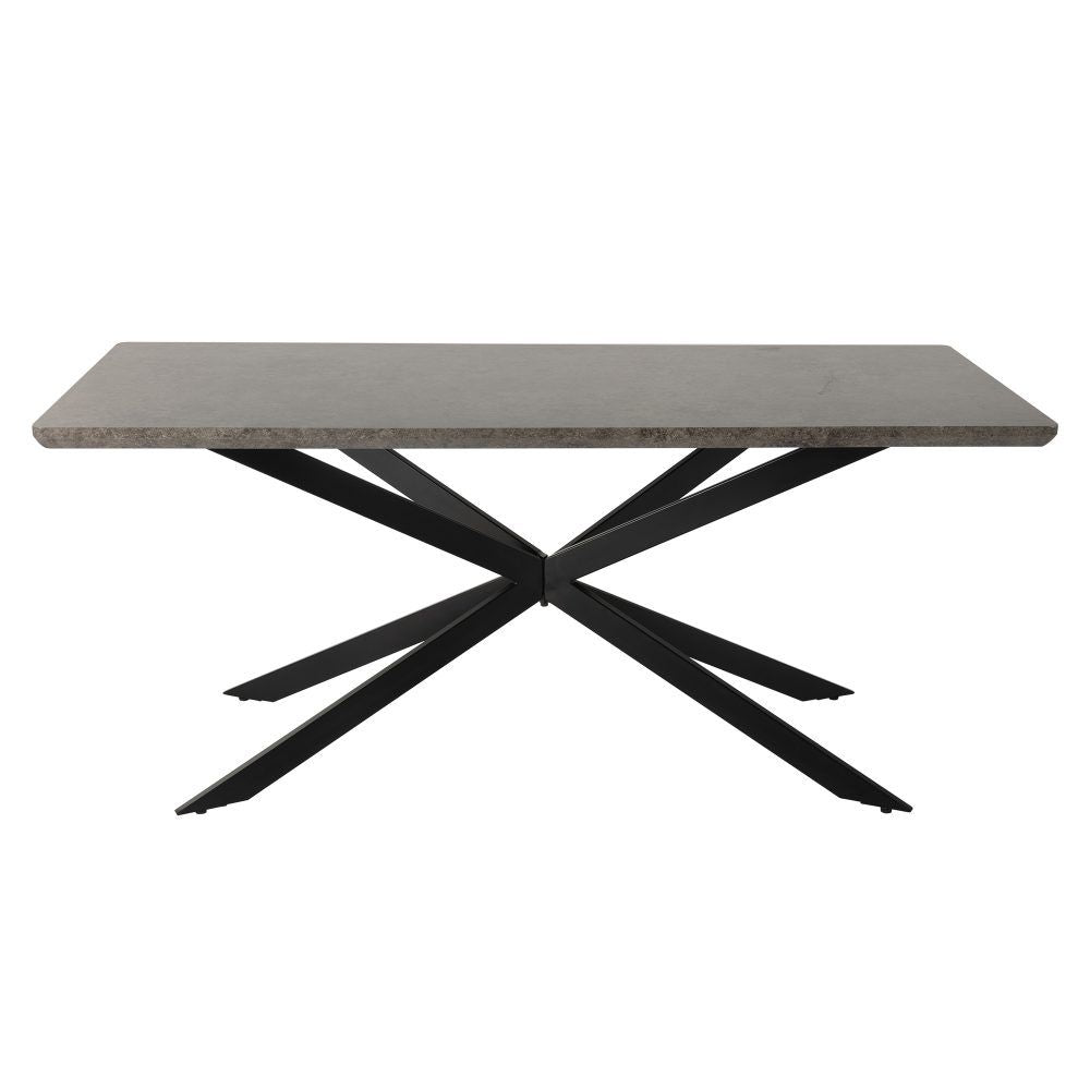 6-Piece Dario Navy Dining Table & Chair Set Rectangular Velvet Banquet
