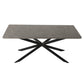 6-Piece Dario Navy Dining Table & Chair Set Rectangular Velvet Banquet