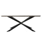 6-Piece Dario Navy Dining Table & Chair Set Rectangular Velvet Banquet