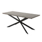 6-Piece Dario Navy Dining Table & Chair Set Rectangular Velvet Banquet