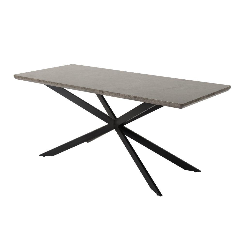6-Piece Dario Navy Dining Table & Chair Set Rectangular Velvet Banquet