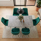 6-Piece Dario Green Dining Table & Chair Set Rectangular Velvet Banquet