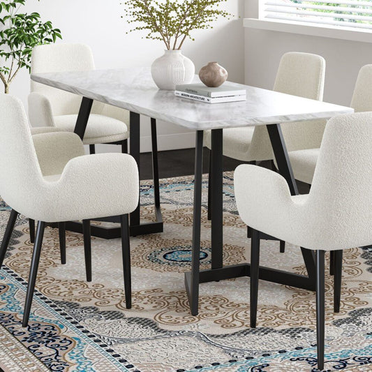 Dana Rectangular Marble - Effect Table