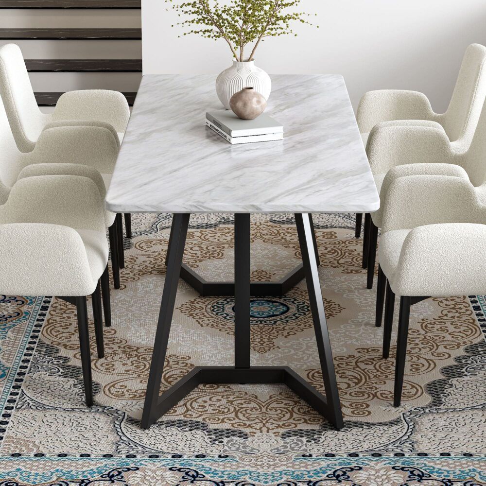 Dana Rectangular Marble - Effect Table