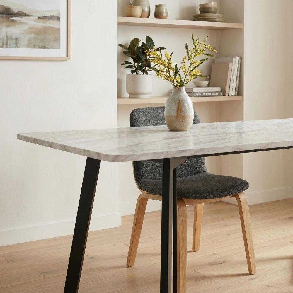 Dana Rectangular Marble - Effect Table
