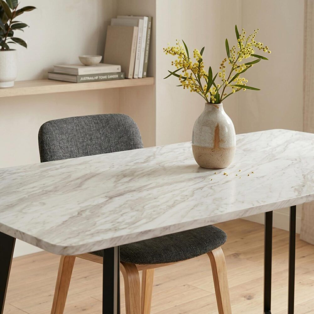 Dana Rectangular Marble - Effect Table
