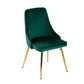 6-Piece Zelma Green Dining Table & Chair Set Marble Bliss Velvet