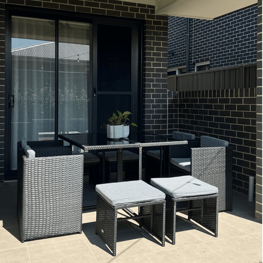Horrocks 8 Seater Outdoor Dining Set - Black