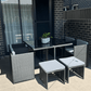 Horrocks 8 Seater Outdoor Dining Set - Black
