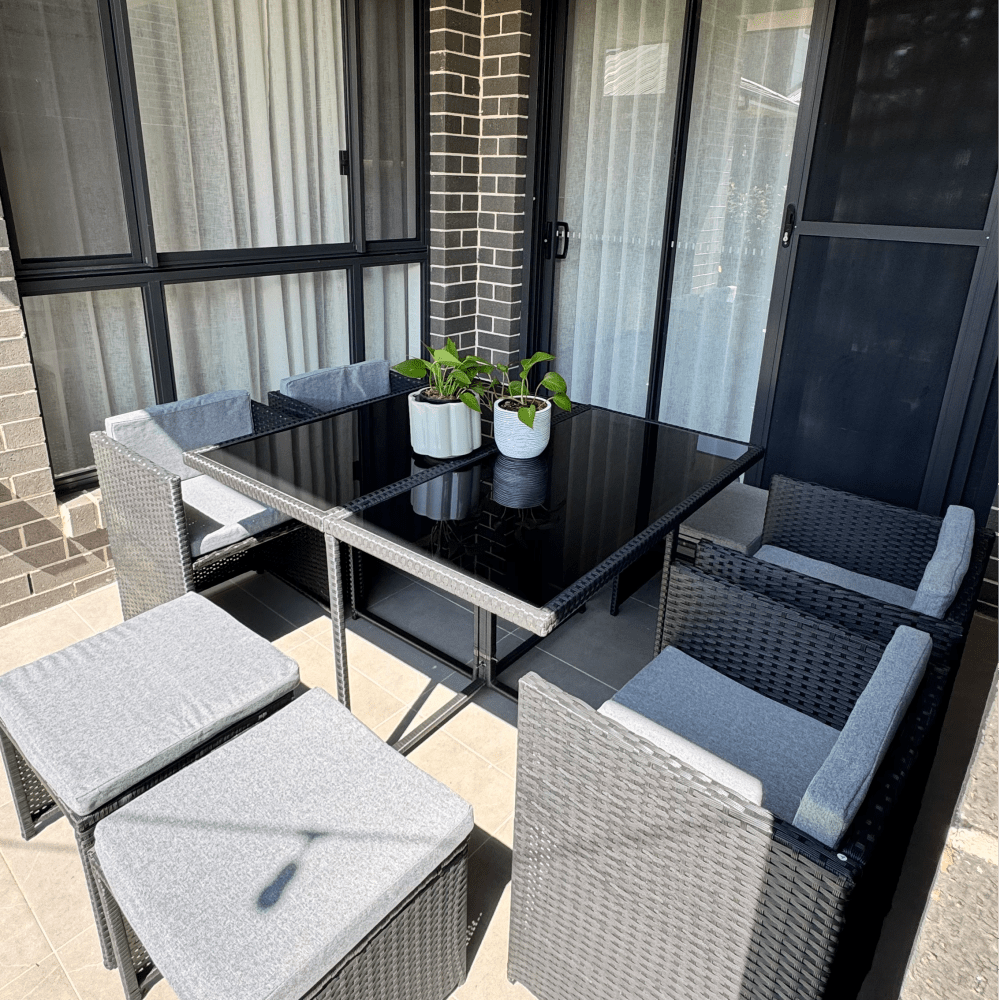 Horrocks 8 Seater Outdoor Dining Set - Black