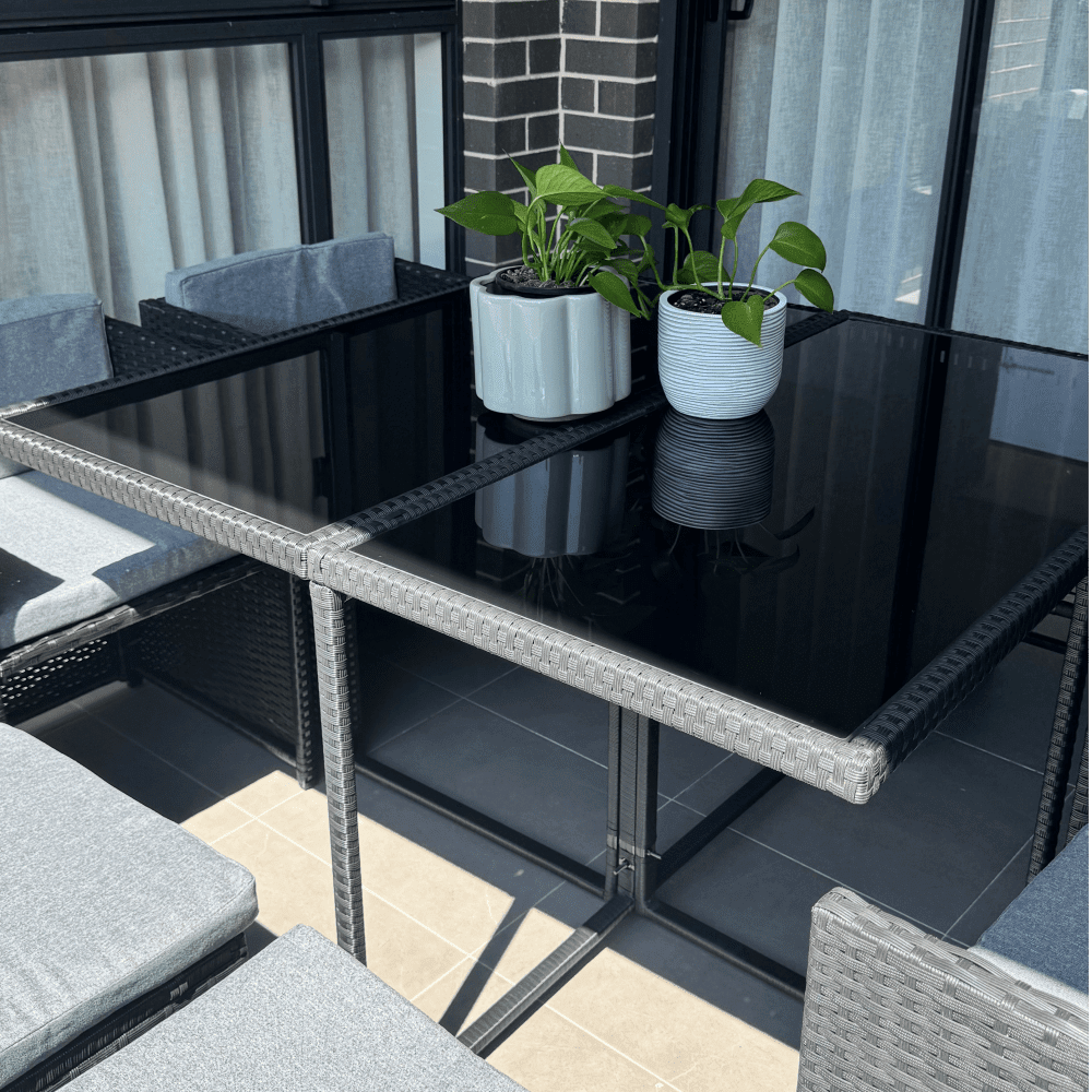 Horrocks 8 Seater Outdoor Dining Set - Black