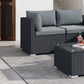 Robyn 5-Seater Modular Lounge Sofa 6-Piece Outdoor Sofa - Black