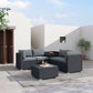 Robyn 5-Seater Modular Lounge Sofa 6-Piece Outdoor Sofa - Black