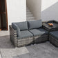 Robyn 5-Seater Modular Lounge Sofa 6-Piece Outdoor Sofa - Grey