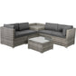 Robyn 5-Seater Modular Lounge Sofa 6-Piece Outdoor Sofa - Grey