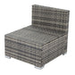 Robyn 5-Seater Modular Lounge Sofa 6-Piece Outdoor Sofa - Grey