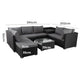 Shannon 6-Seater Large Modular Ottoman Outdoor Lounge Set - Black