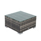 Shannon 6-Seater Large Modular Ottoman Outdoor Lounge Set - Grey